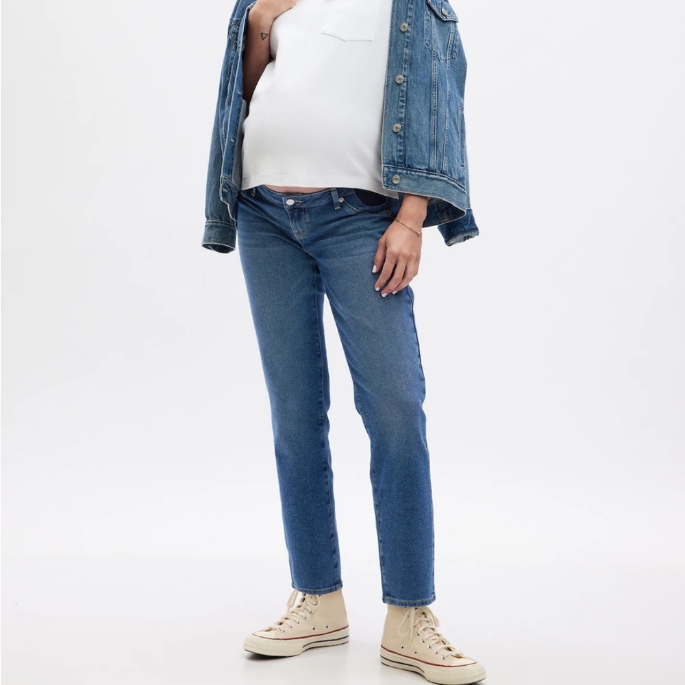 Gap Maternity Inset Panel Girlfriend Jeans